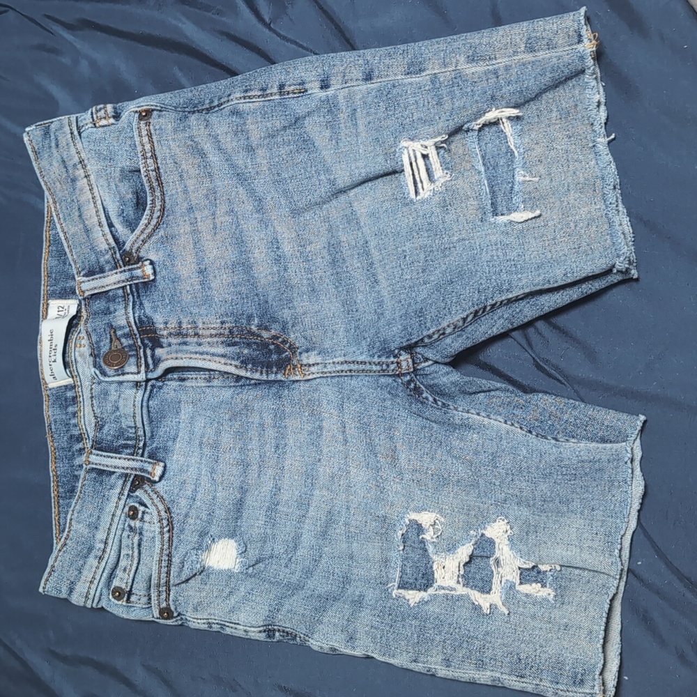 Abercrombie Kids Distressed Denim Shorts